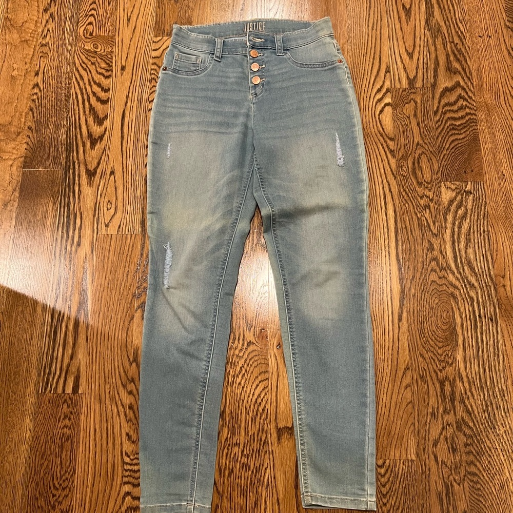 Justice jeans, high waisted